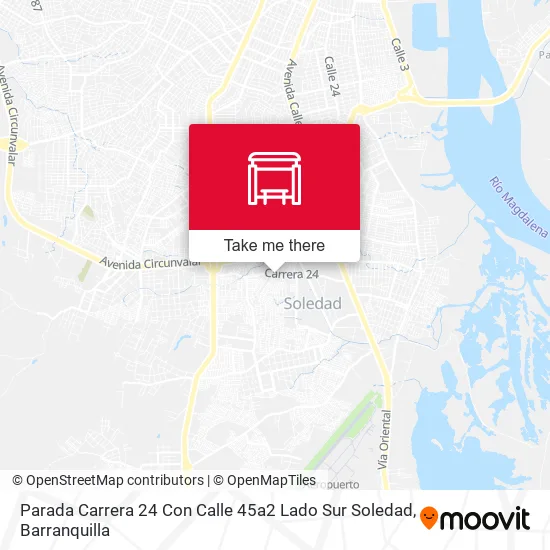 Mapa de Parada Carrera 24 Con Calle 45a2 Lado Sur Soledad
