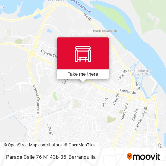 Mapa de Parada Calle 76 N° 43b-05