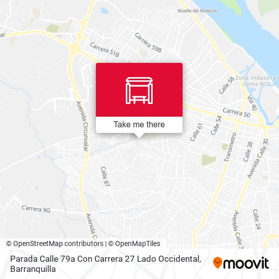 Parada Calle 79a Con Carrera 27 Lado Occidental map