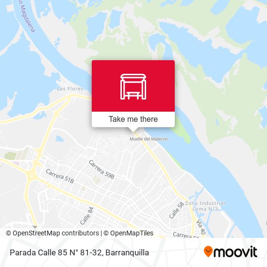 Mapa de Parada Calle 85 N° 81-32