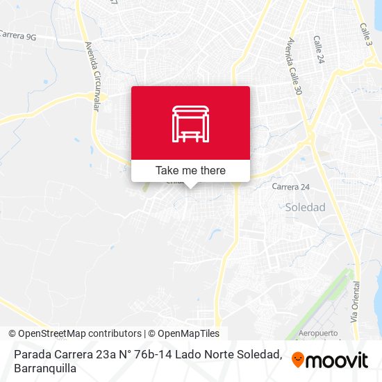 Parada Carrera 23a N° 76b-14 Lado Norte Soledad map
