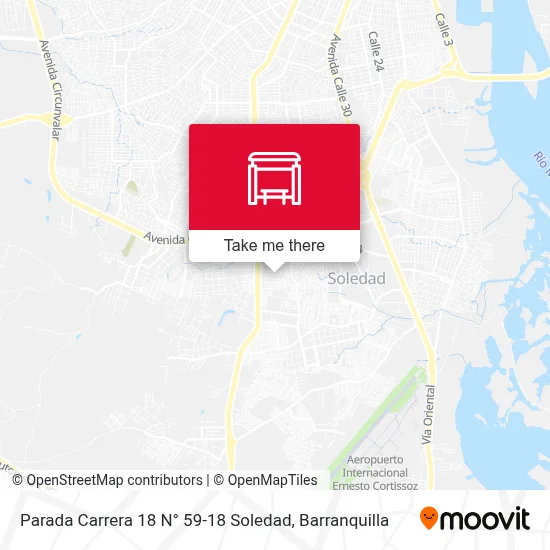 Mapa de Parada Carrera 18 N° 59-18 Soledad