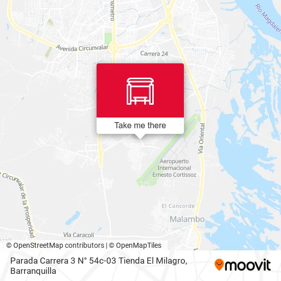 Mapa de Parada Carrera 3 N° 54c-03 Tienda El Milagro