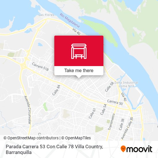 Parada Carrera 53 Con Calle 78 Villa Country map