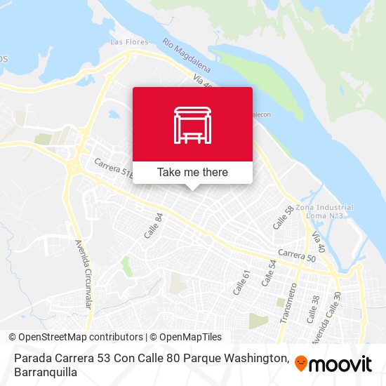 Parada Carrera 53 Con Calle 80 Parque Washington map