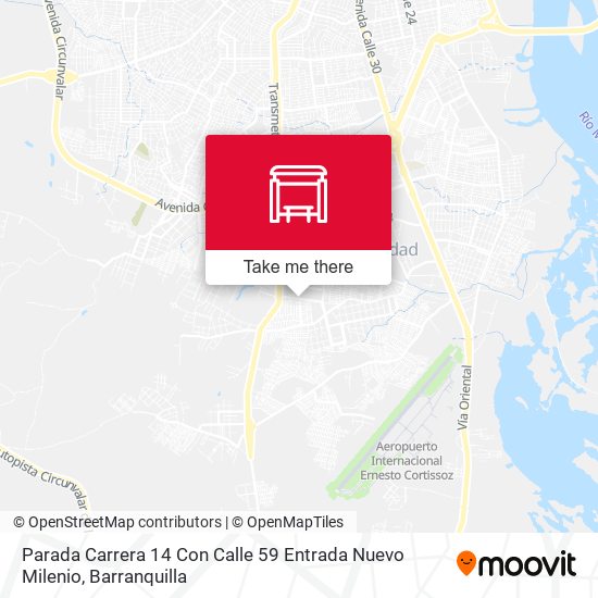 Mapa de Parada Carrera 14 Con Calle 59 Entrada Nuevo Milenio