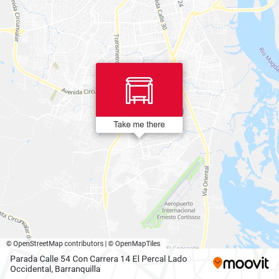 Parada Calle 54 Con Carrera 14 El Percal Lado Occidental map
