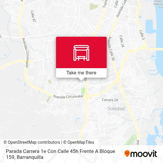 Mapa de Parada Carrera 1e Con Calle 45h Frente A Bloque 159