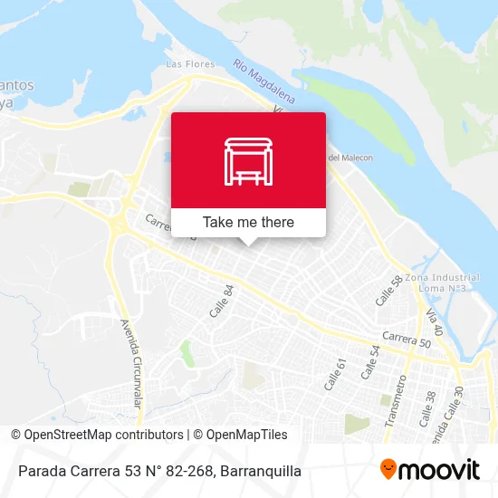 Mapa de Parada Carrera 53 N° 82-268