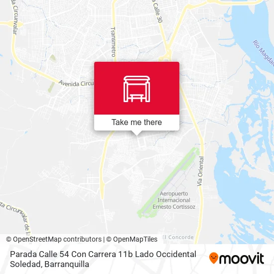 Mapa de Parada Calle 54 Con Carrera 11b Lado Occidental Soledad
