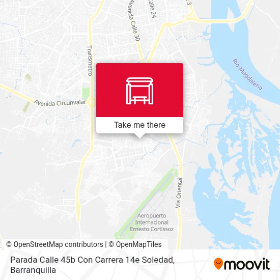 Mapa de Parada Calle 45b Con Carrera 14e Soledad