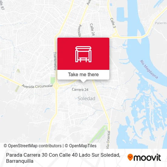 Mapa de Parada Carrera 30 Con Calle 40 Lado Sur Soledad