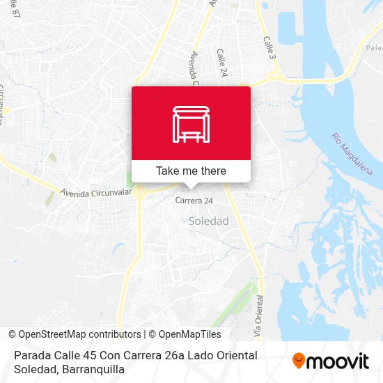 Mapa de Parada Calle 45 Con Carrera 26a Lado Oriental Soledad