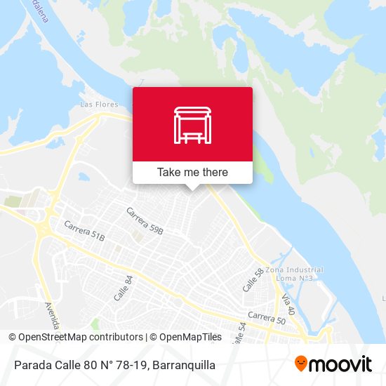 Mapa de Parada Calle 80 N° 78-19