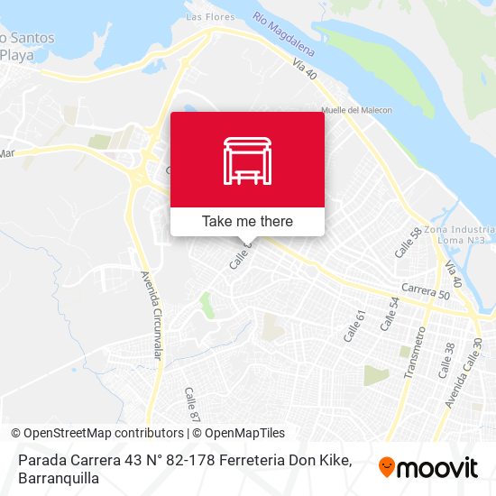 Parada Carrera 43 N° 82-178 Ferreteria Don Kike map