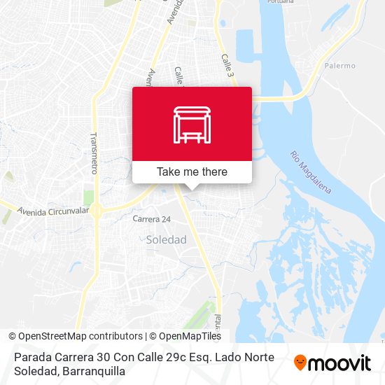 Mapa de Parada Carrera 30 Con Calle 29c Esq. Lado Norte Soledad