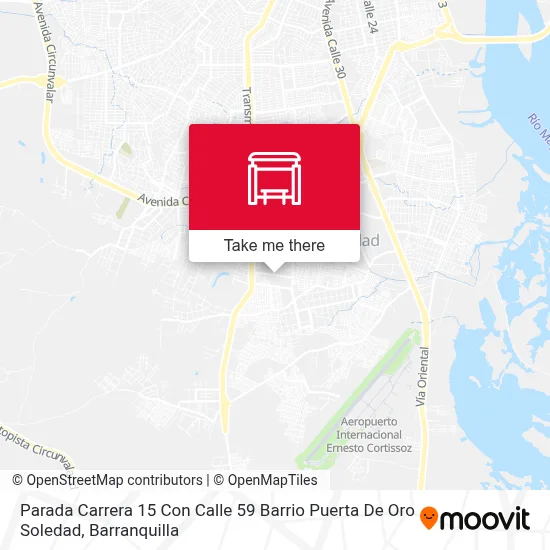 Mapa de Parada Carrera 15 Con Calle 59 Barrio Puerta De Oro Soledad
