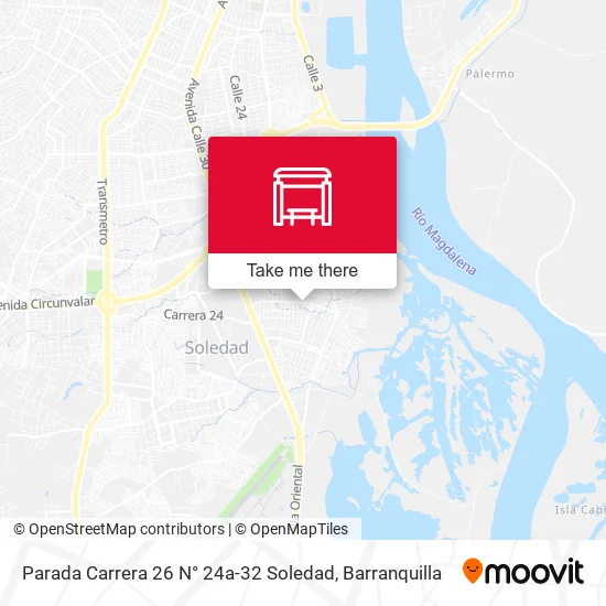 Mapa de Parada Carrera 26 N° 24a-32 Soledad