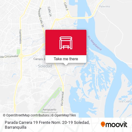 Mapa de Parada Carrera 19 Frente Nom. 20-19 Soledad