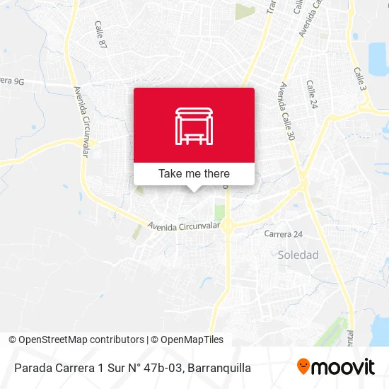 Mapa de Parada Carrera 1 Sur N° 47b-03