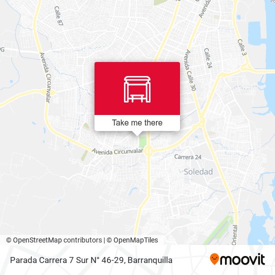 Mapa de Parada Carrera 7 Sur N° 46-29