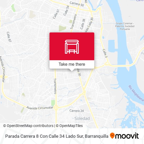 Parada Carrera 8 Con Calle 34 Lado Sur map