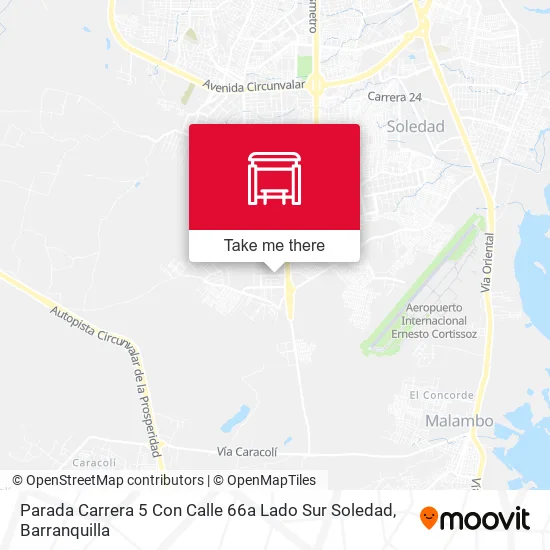 Mapa de Parada Carrera 5 Con Calle 66a Lado Sur Soledad