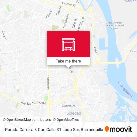 Parada Carrera 8 Con Calle 31 Lado Sur map