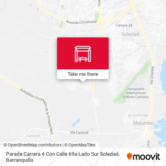 Parada Carrera 4 Con Calle 69a Lado Sur Soledad map