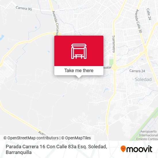 Mapa de Parada Carrera 16 Con Calle 83a Esq. Soledad
