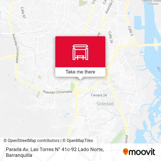 Mapa de Parada Av. Las Torres N° 41c-92 Lado Norte