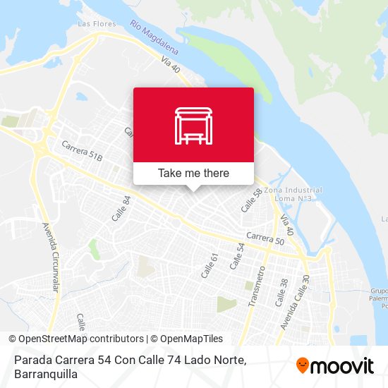 Parada Carrera 54 Con Calle 74 Lado Norte map