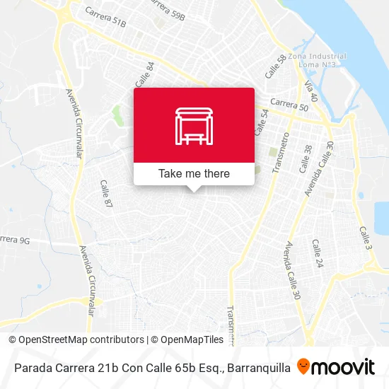 Mapa de Parada Carrera 21b Con Calle 65b Esq.