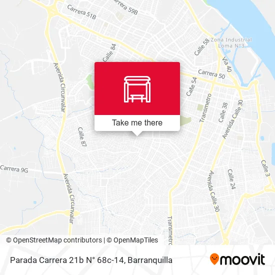 Mapa de Parada Carrera 21b N° 68c-14