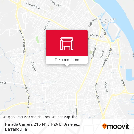 Mapa de Parada Carrera 21b N° 64-26 E. Jiménez