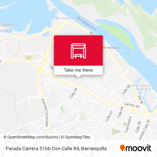 Mapa de Parada Carrera 51bb Con Calle 84