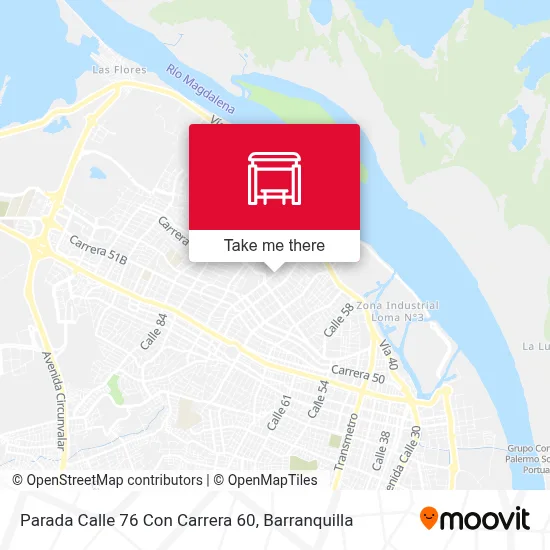 Mapa de Parada Calle 76 Con Carrera 60