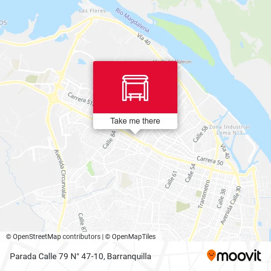 Mapa de Parada Calle 79 N° 47-10