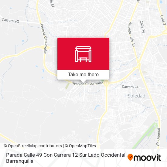 Parada Calle 49 Con Carrera 12 Sur Lado Occidental map