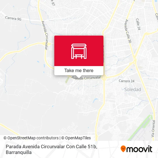 Mapa de Parada Avenida Circunvalar Con Calle 51b