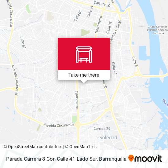 Mapa de Parada Carrera 8 Con Calle 41 Lado Sur