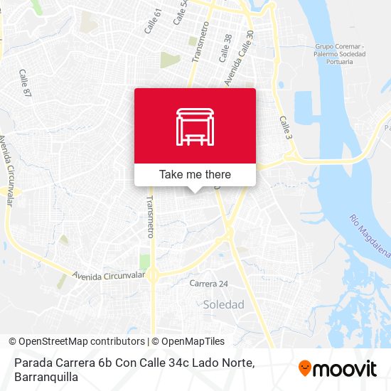 Mapa de Parada Carrera 6b Con Calle 34c Lado Norte