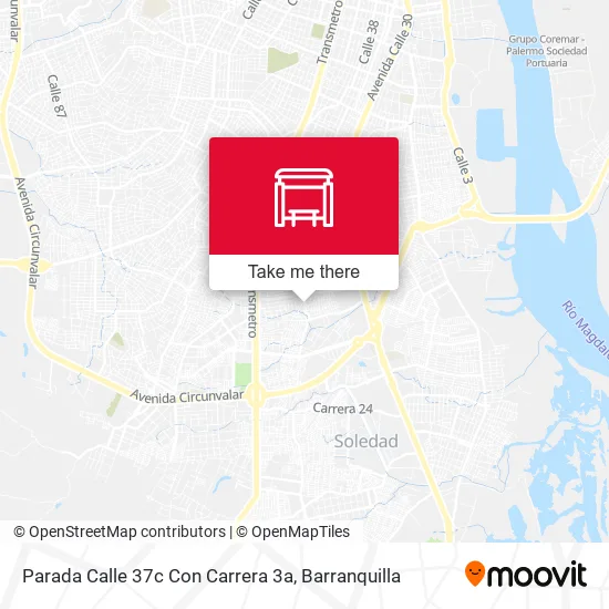 Mapa de Parada Calle 37c Con Carrera 3a