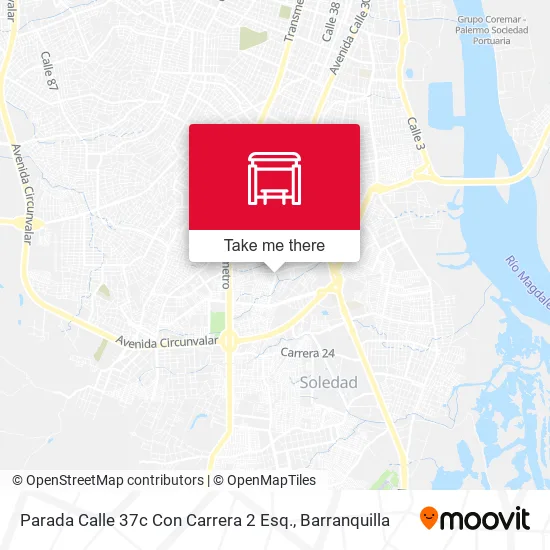 Mapa de Parada Calle 37c Con Carrera 2 Esq.