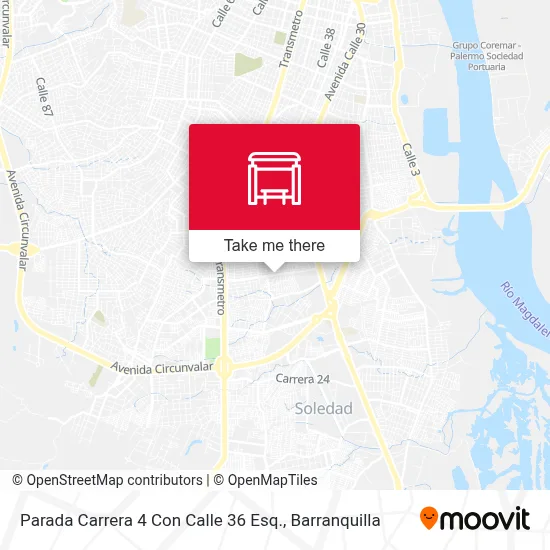 Mapa de Parada Carrera 4 Con Calle 36 Esq.