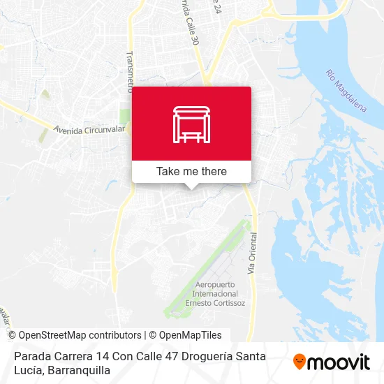 Mapa de Parada Carrera 14 Con Calle 47 Droguería Santa Lucía