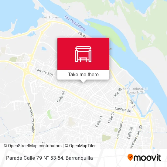Mapa de Parada Calle 79 N° 53-54