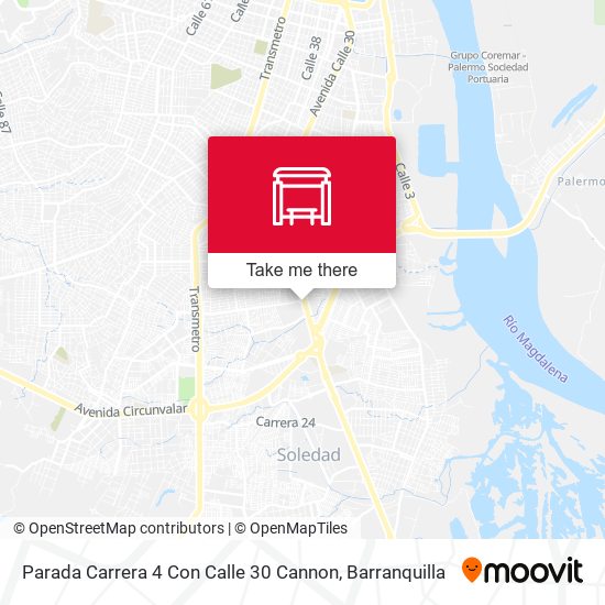 Mapa de Parada Carrera 4 Con Calle 30 Cannon