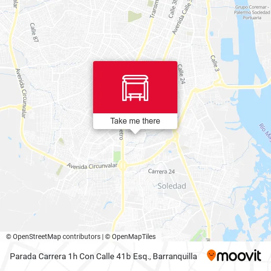 Mapa de Parada Carrera 1h Con Calle 41b Esq.