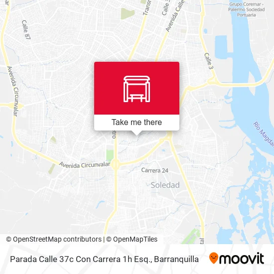 Mapa de Parada Calle 37c Con Carrera 1h Esq.